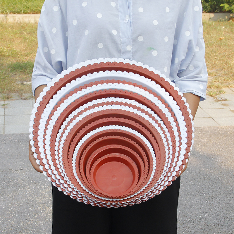 塑料花托_圆形加厚花托 花边托盘花盆底盘 nf花边垫 - 阿里巴巴