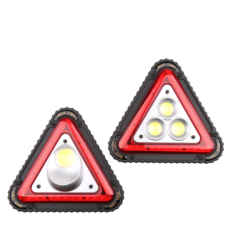 塑料30w三角灯车载交通信号警示灯可折叠应急维修灯施工灯工作灯