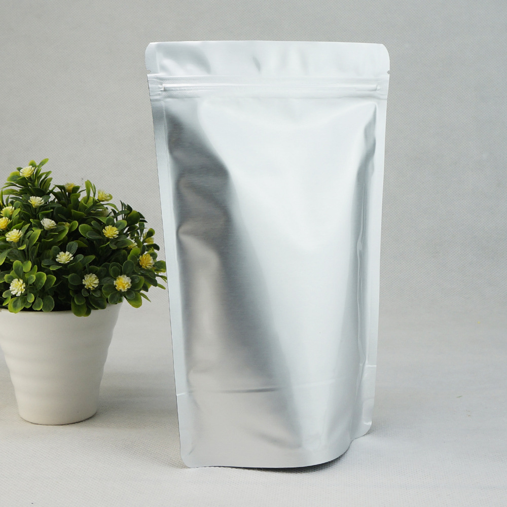 现货库存圆角加厚纯铝自封袋自立袋铝箔袋化妆品粉末袋可定做