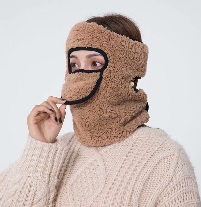 围脖口罩女冬季护耳一体骑行全包面罩亲子儿童滑雪男加厚保暖透气