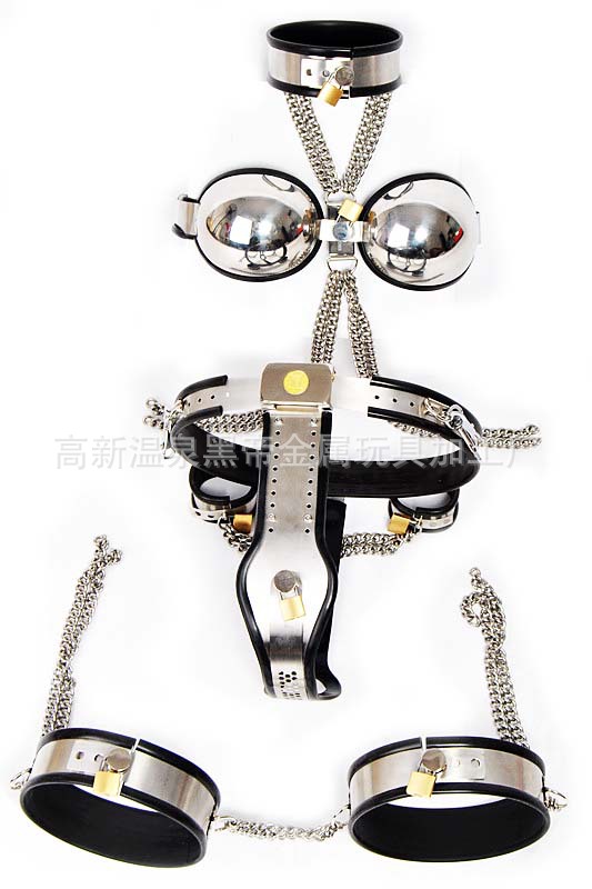 黑帝正品 成人情趣用品 不锈钢女用贞洁带五件套 成人用品