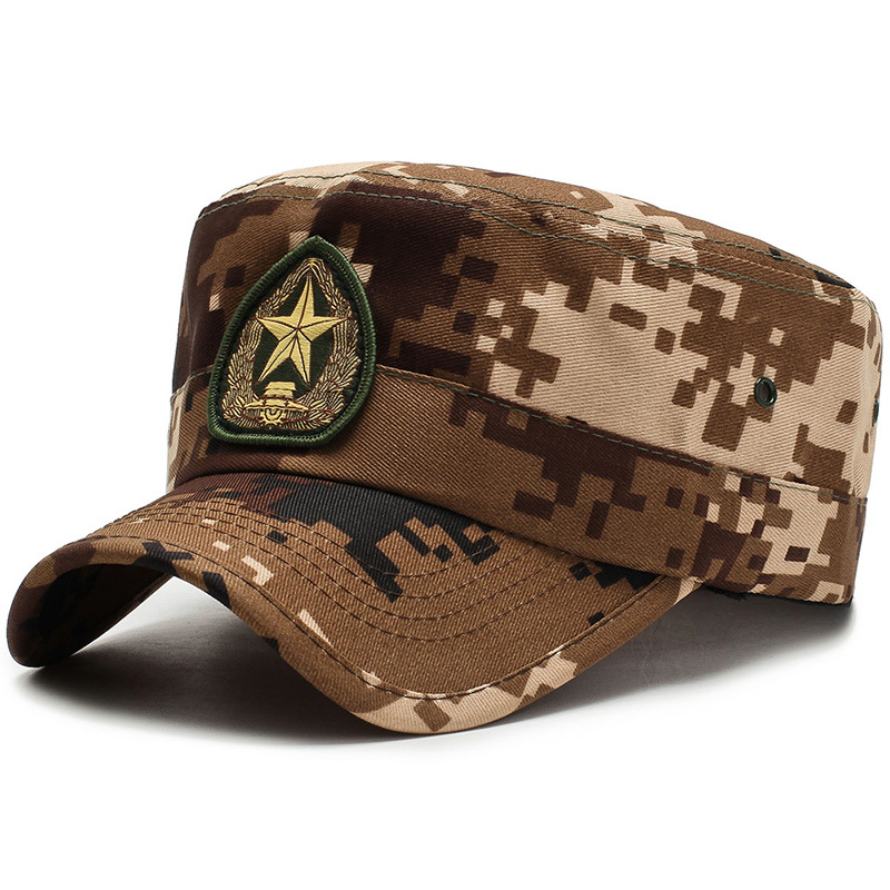 丛林迷彩帽男女春夏季军迷军训帽鸭舌帽平顶帽作训帽战术帽子百搭
