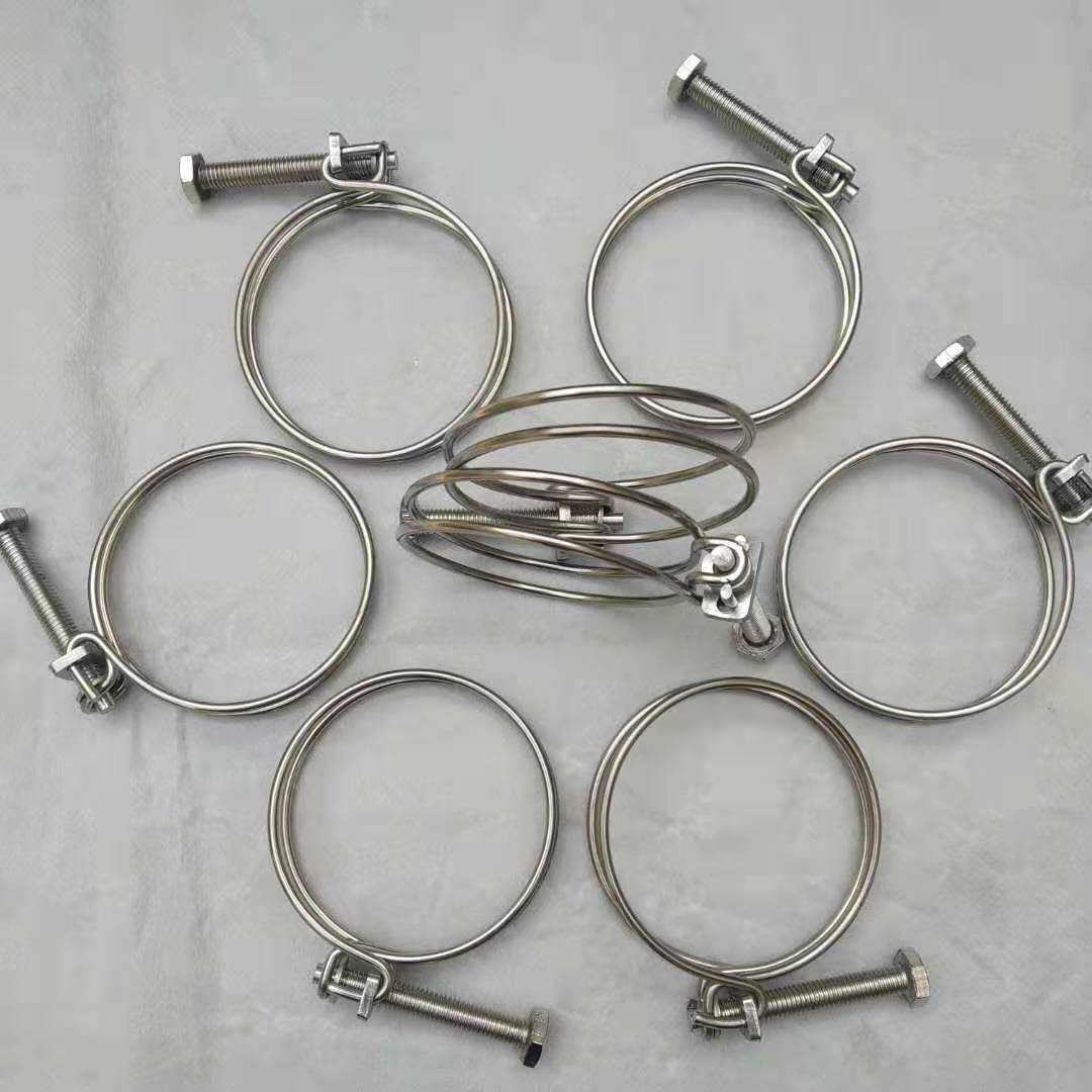 厂家供应各种规格201不锈钢45双钢丝环箍卡箍 喉箍 管卡 抱箍