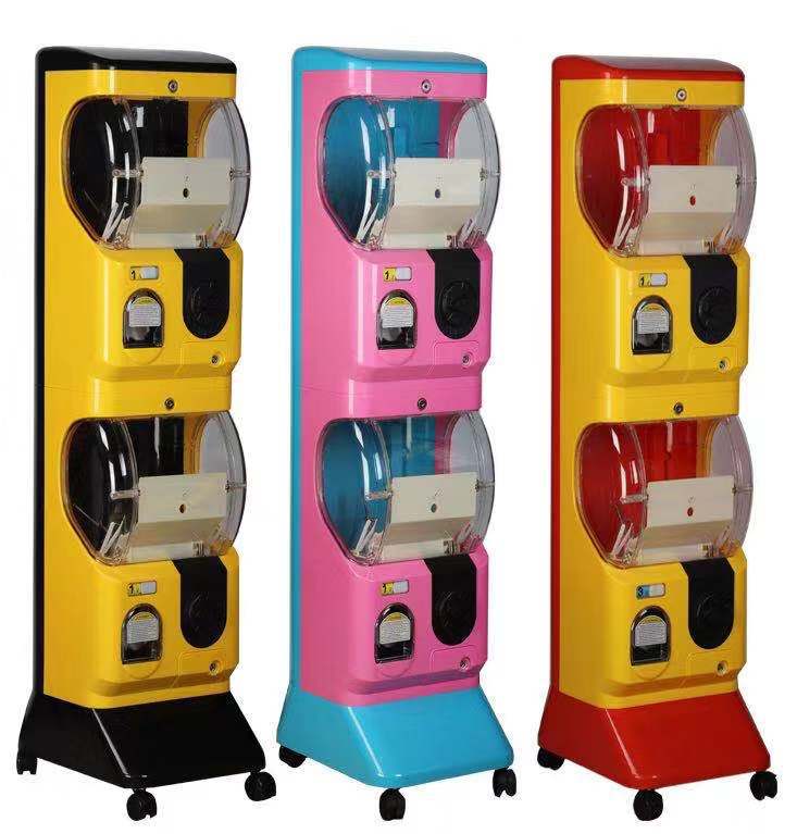 双层扭蛋机大型高挡扭蛋机弹力球机自动售卖机2元投币扭蛋机