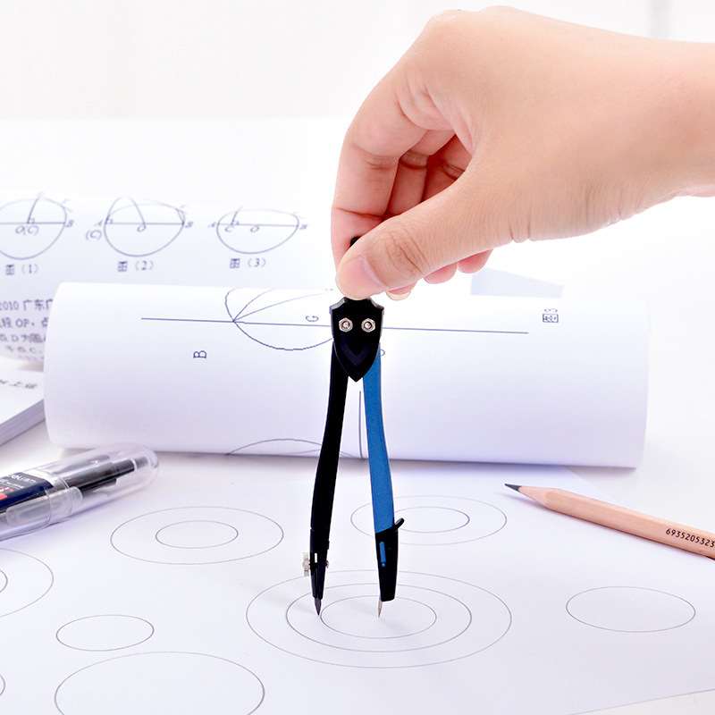 得力8646金属绘图圆规学生画圆工具考试用专业设计工程制图圆规