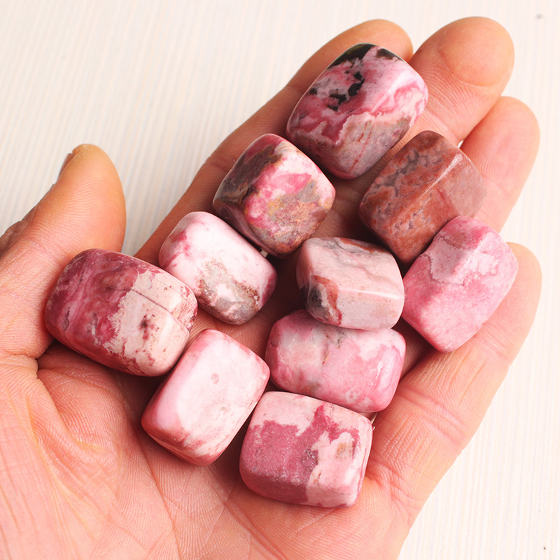 天然水晶碎石天然蔷薇辉原石摆件大颗粒原矿鱼缸彩石子盆栽铺面