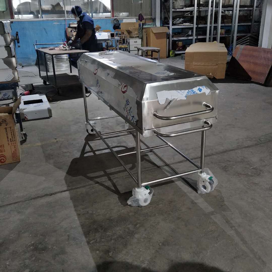 医院医学院用尸体推车 不锈钢医用太平间遗体运送车 棺材