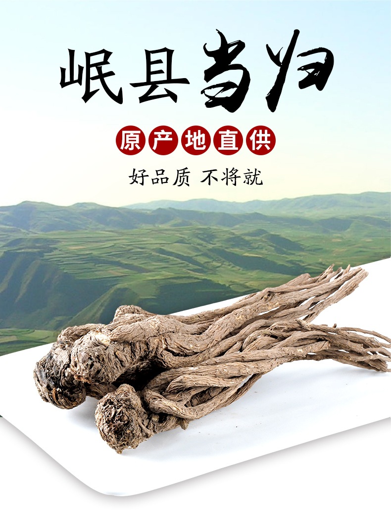 甘肃岷县全当归1000g包邮特级无硫熏中药材当归片可配黄芪党参
