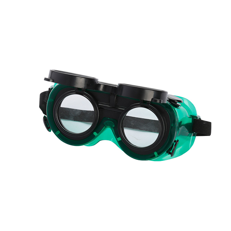 Manufacturers Supply Double-Turn Welding Glasses Glass Lens Anti-Impact Welding Glasses Industrial Goggles Wholesale