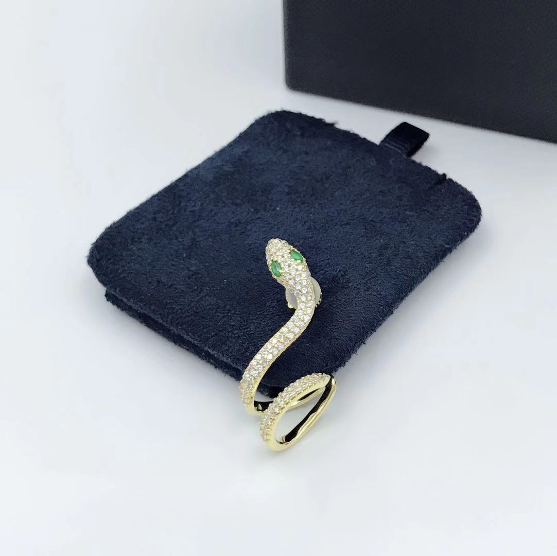 apm smart925纯银镶晶钻单只蛇形耳环时尚气质个性厂家直销