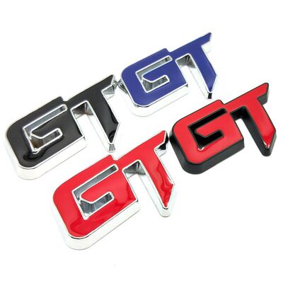 新款gt金属车标 改装叶子板侧标贴 个性车尾标