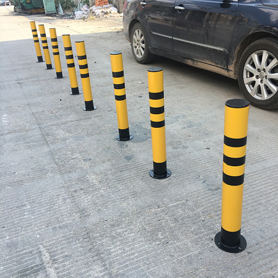 兰彩钢管警示柱防撞柱路桩人车分流小区道路隔离带立柱挡车杆