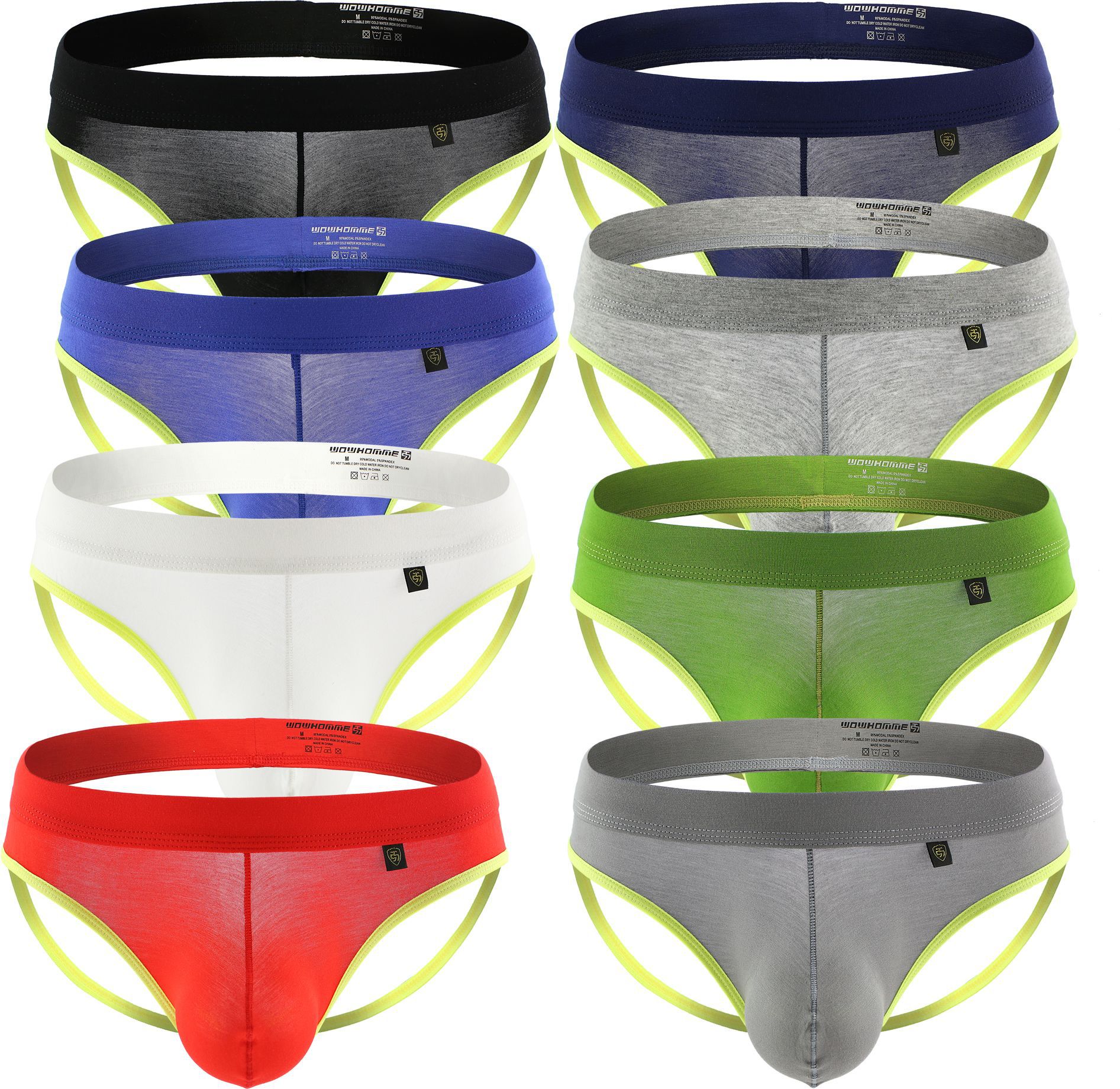 工厂直销wowhomme性感低腰囊袋男士三角双丁裤 性感内裤加工nk38