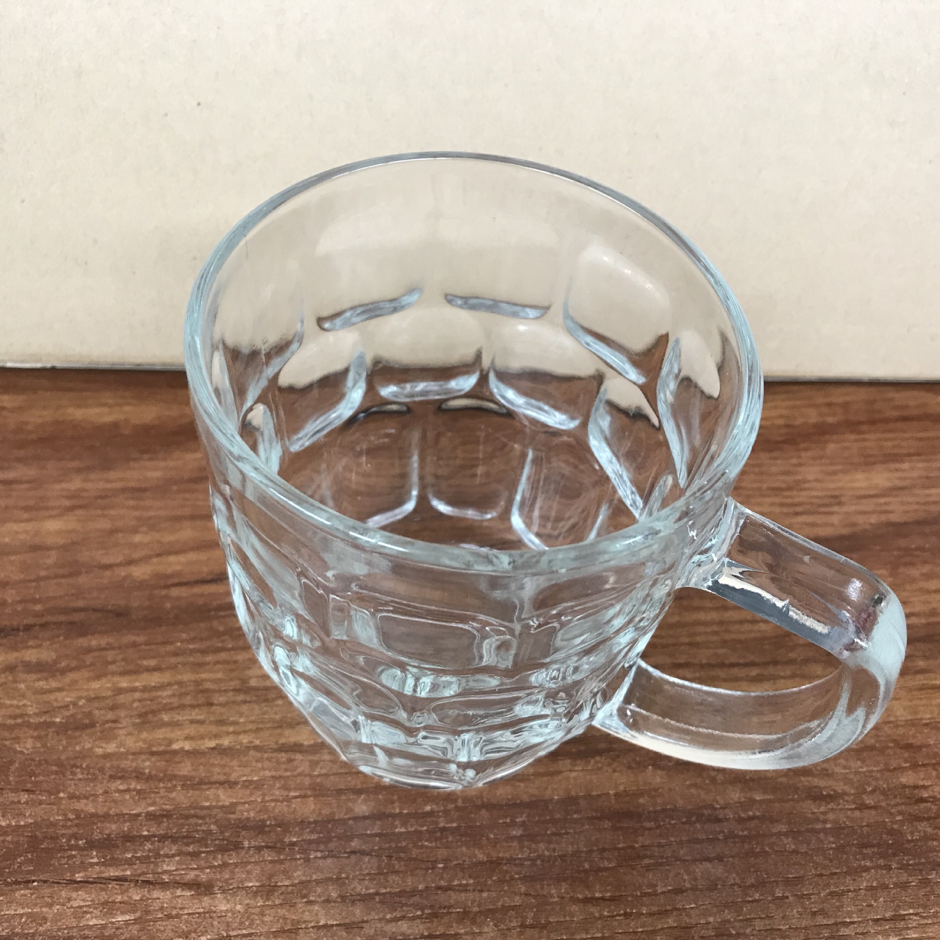 无铅透明玻璃杯大菠萝杯带把啤酒杯扎啤杯茶水杯商超赠品促销品