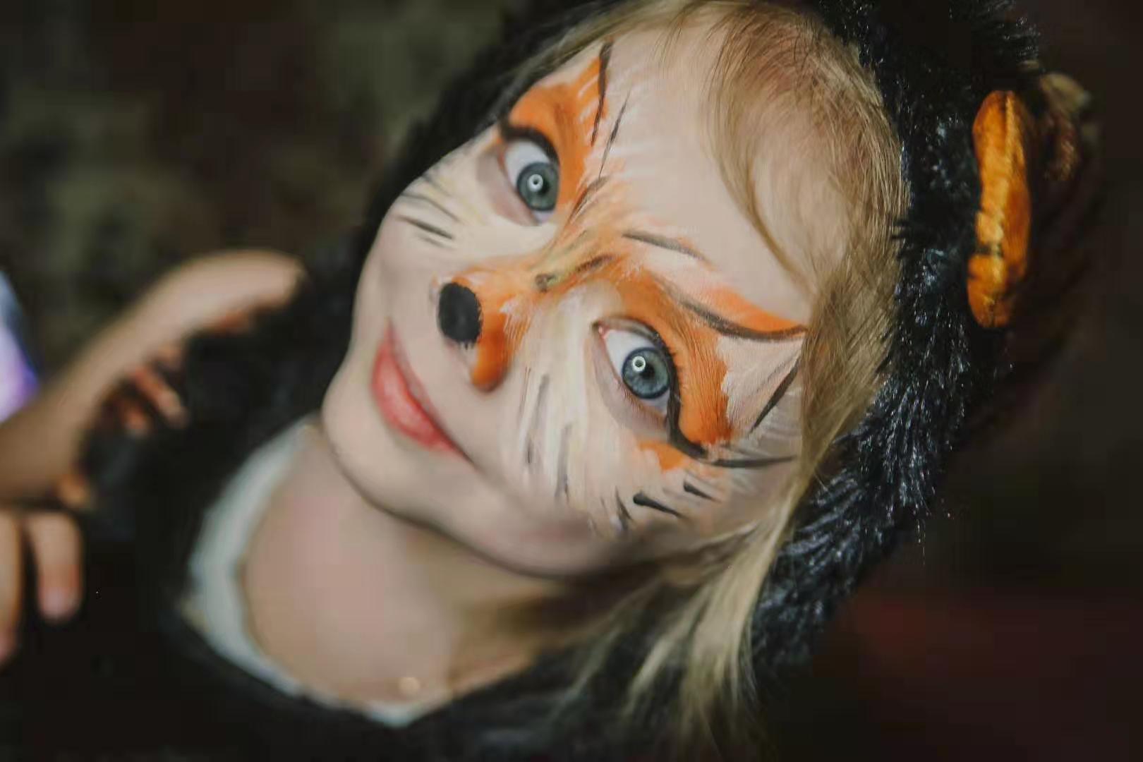 现货女孩可爱老虎裙动物主题六一儿童节万圣节派对表演演出服装