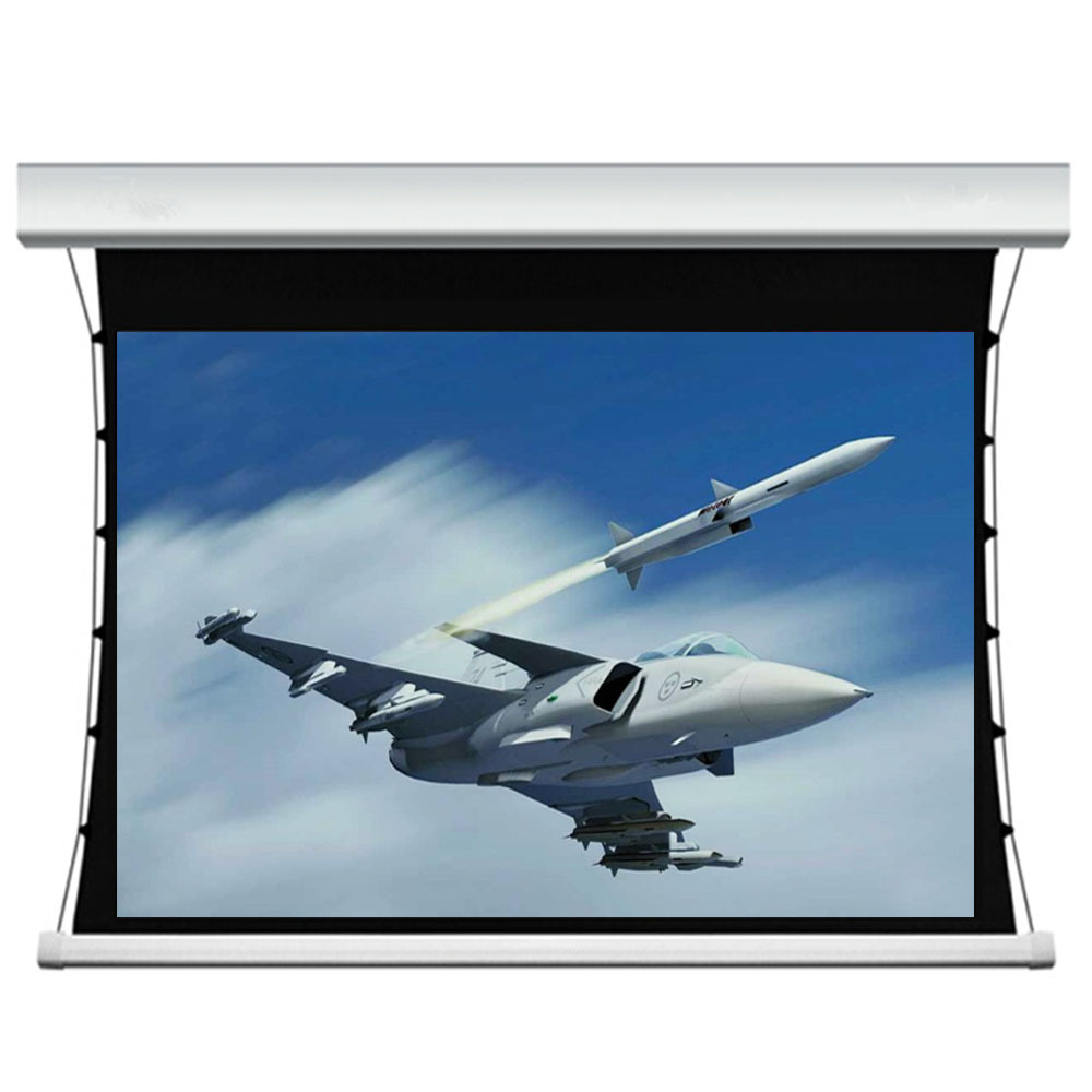 工厂直销 大扭矩电机电动拉线投影屏幕200吋16:9 银幕 高清幕布