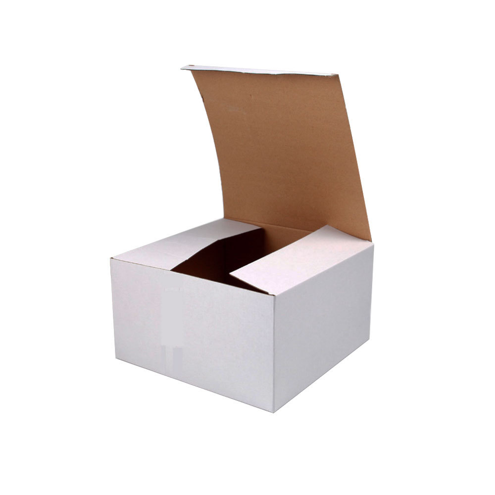 纸质礼品包装盒白色精美定制图案方形礼盒瓦楞纸盒批发