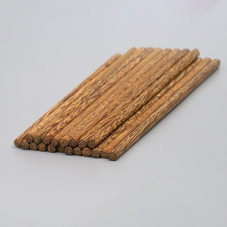 厂家直销原木无漆无蜡刻字圆头木筷子 中式餐厅鸡翅筷定制批发
