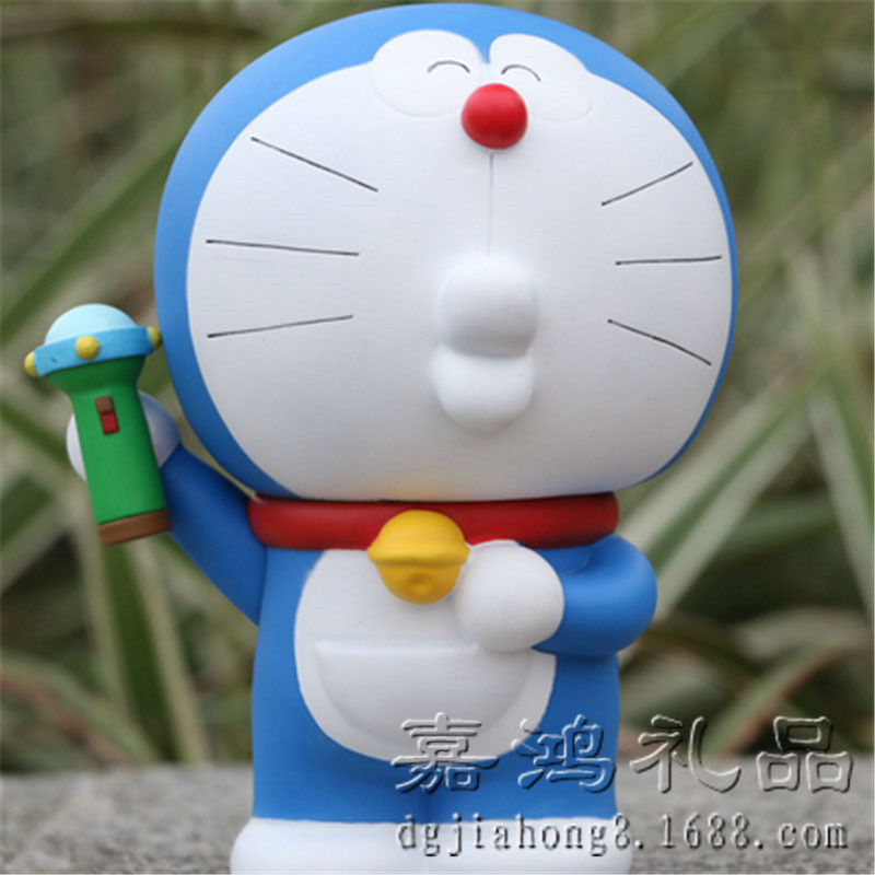 注塑塑胶玩具 q版叮当猫公仔 动漫手办 抽奖玩具公仔来图定制厂家