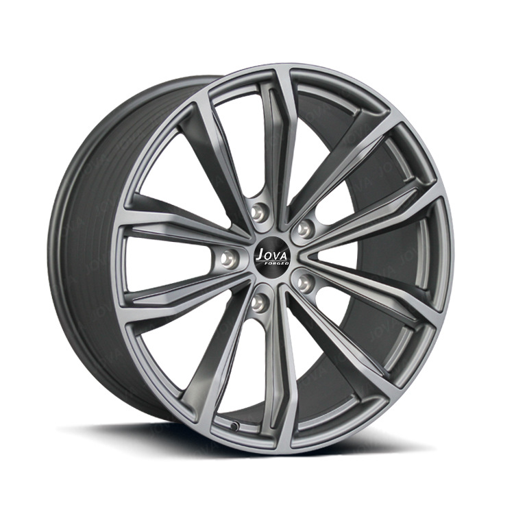 灰色全涂万吨锻造汽车跑车轮毂改装