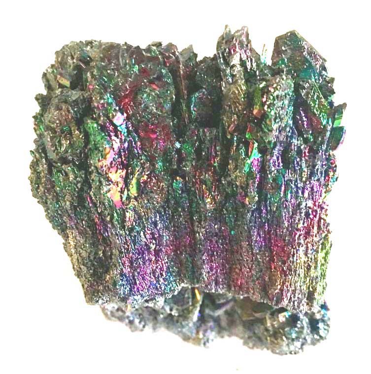 天然七彩矿石摆件 碳化硅矿物晶体 矿石摆件 孔雀彩晶体 教学标本