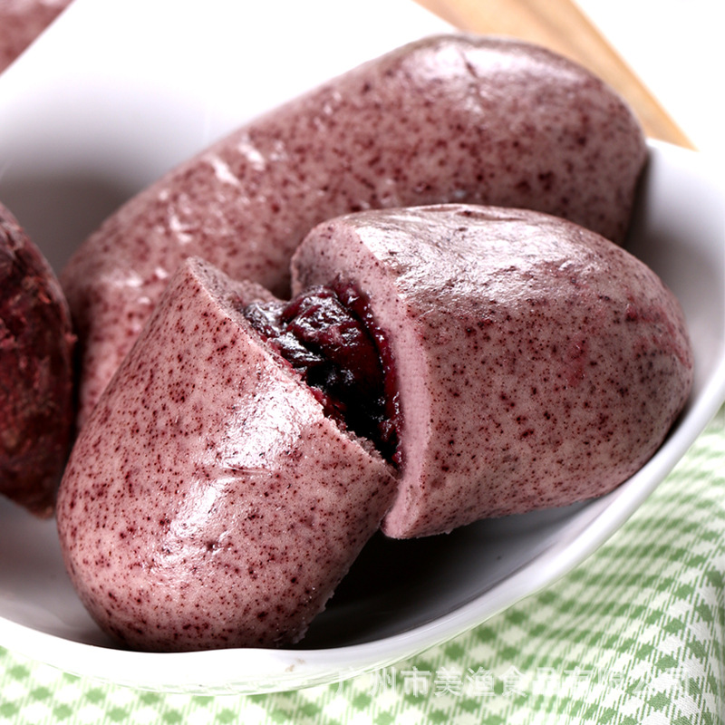 紫米紫薯包 广式早点 馒头 包子点心 即蒸即食 30克*10个*12包/件