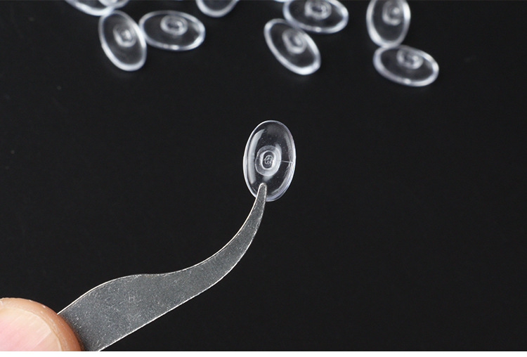 厂家供应pvc塑料鼻托 眼镜托叶 椭圆形卡式鼻托叶 眼镜配件批发