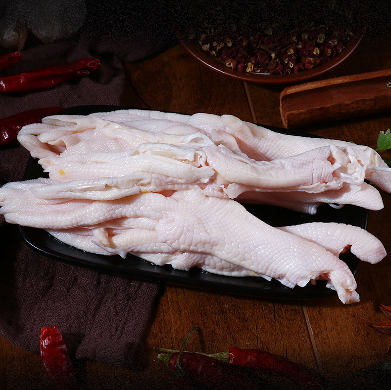 冷冻去骨鸭掌新鲜无骨鸭爪 鸭脚火锅凉拌烧烤食材生鸭爪500g批发