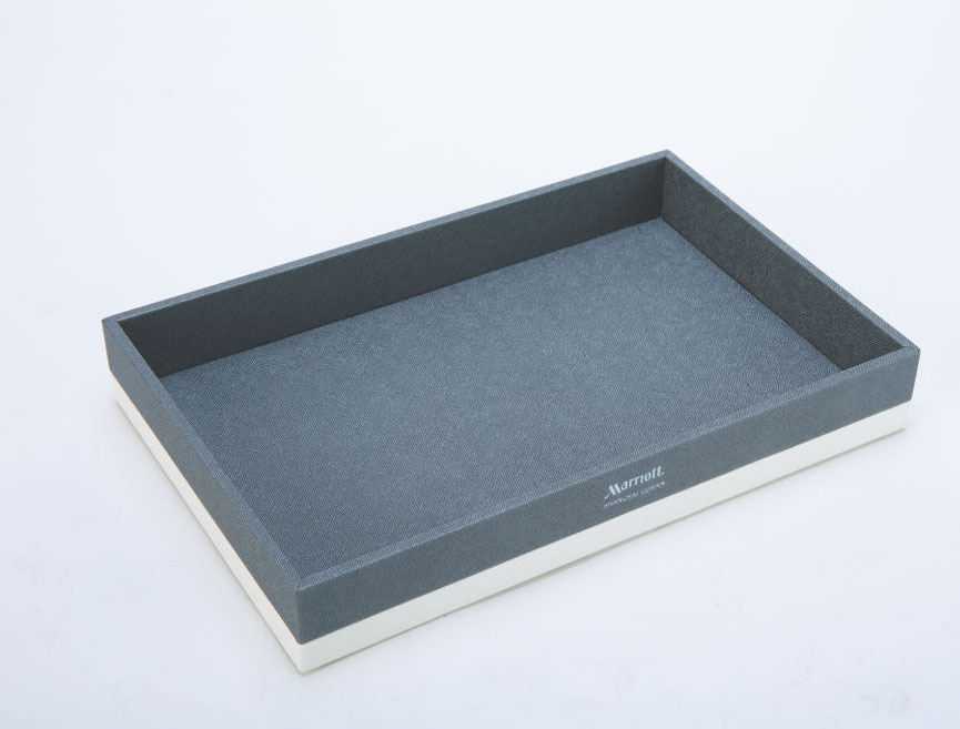 酒店客房物品托盘pu皮革托盘子吸塑托盘精美长方形收纳盘厂家直供