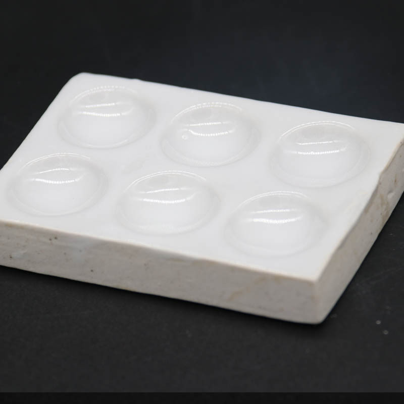 三辰理化瓷反应板厂家直销教学仪器 6孔瓷点滴板化学陶瓷