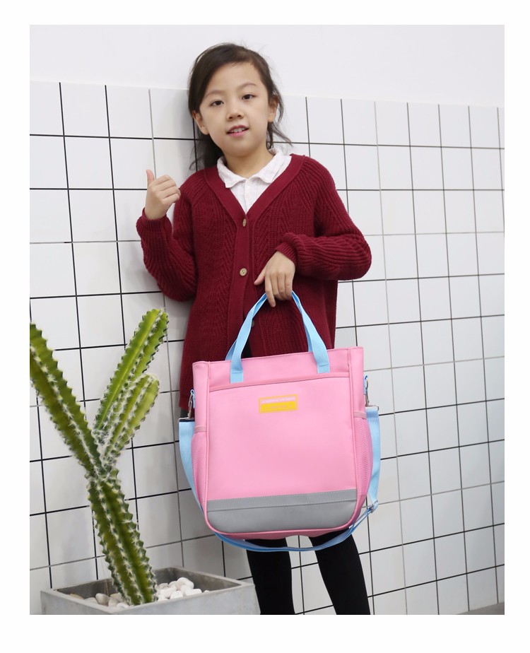 Children's Hand Canvas Tuition Bag Boys and Girls Fashion Crossbody Art Bag Custom Handbag Elementary School Tuition Bag