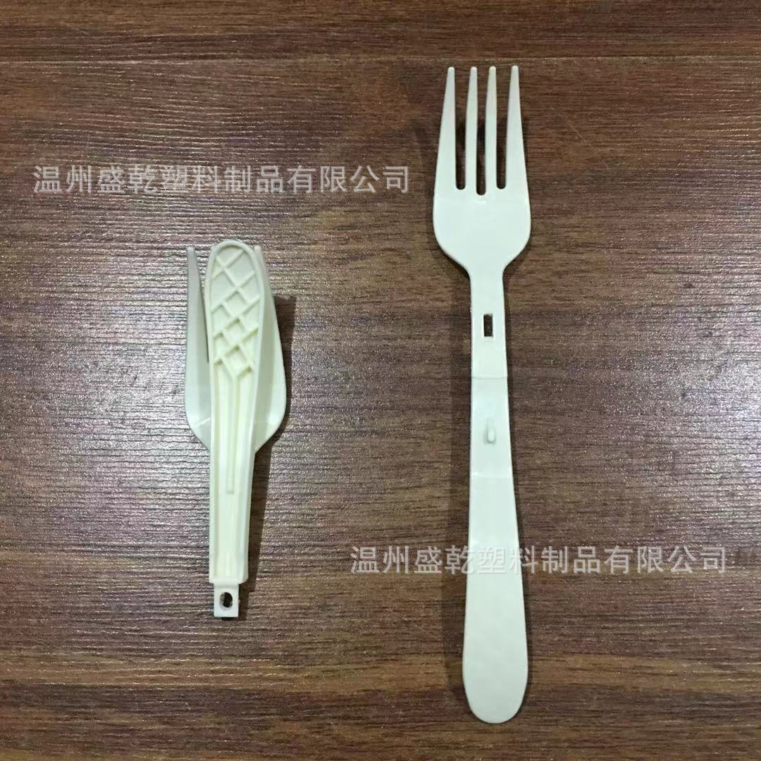 8cmpp折叠塑料叉子折叠叉方便面叉塑料叉一次性叉子5千一箱