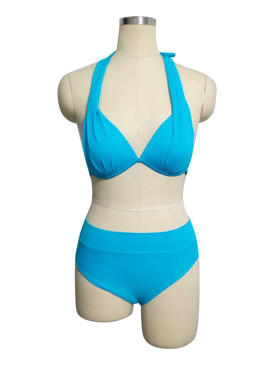 2019新款欧美泳衣长脖女士分体比基尼泳装bikini