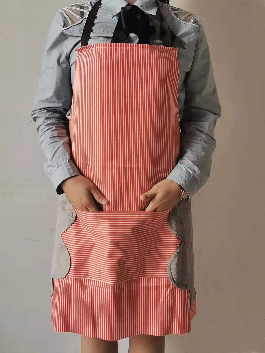 厂家直销牛津布围裙可擦手防水加厚无袖防油围腰可调节成人围兜