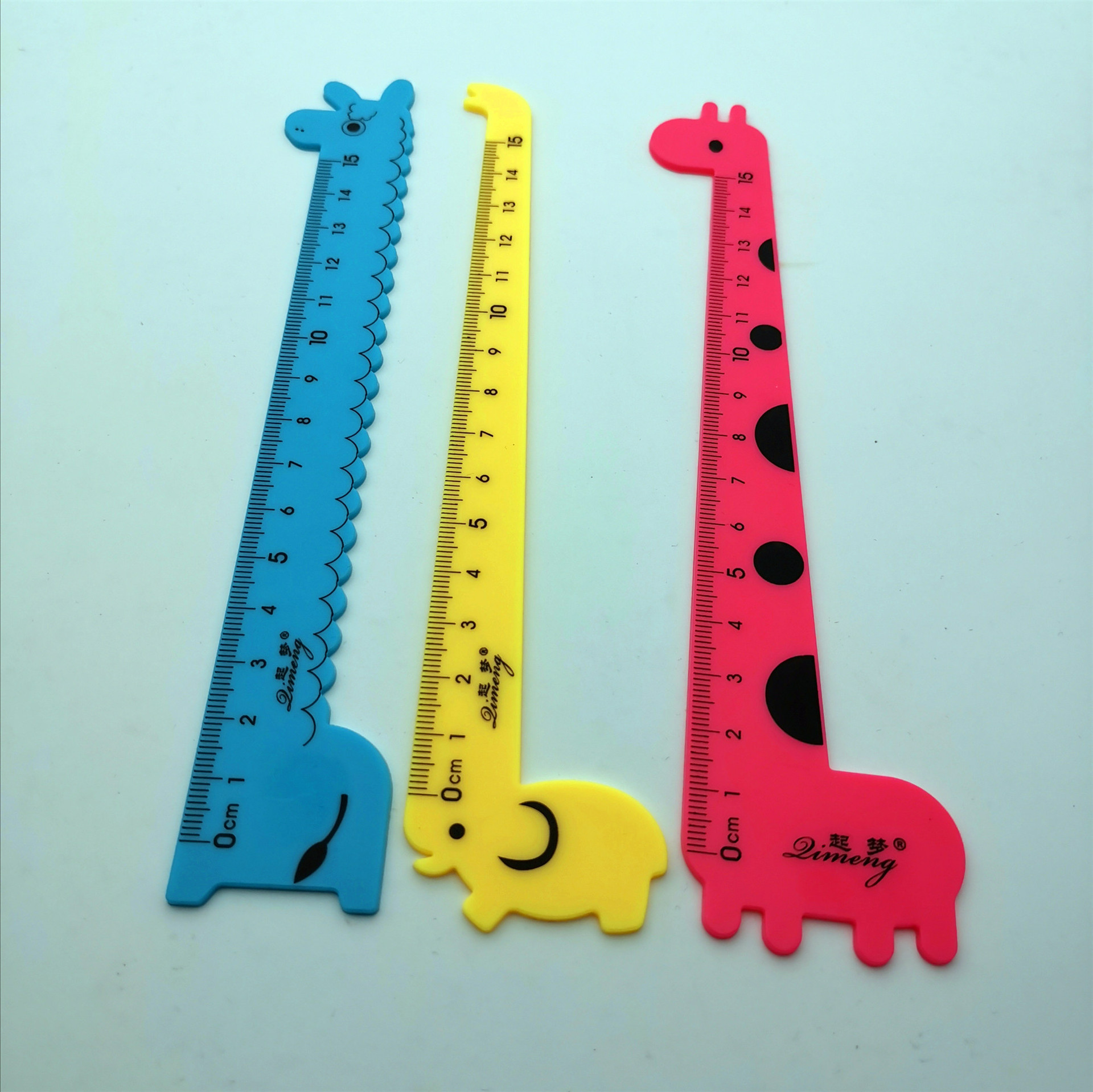 厂家直销卡通动物直尺15厘米尺子热销卡通尺厂家批发