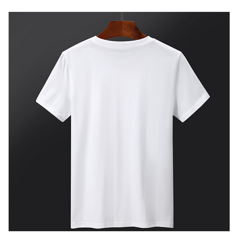 批发纯棉短袖t恤纯色白坯圆领白色体恤打底衫加肥大码空白t恤短袖