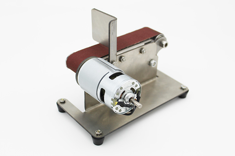 微型小型迷你砂带机diy抛光机木工打磨机定角磨刀开刃机家用台式