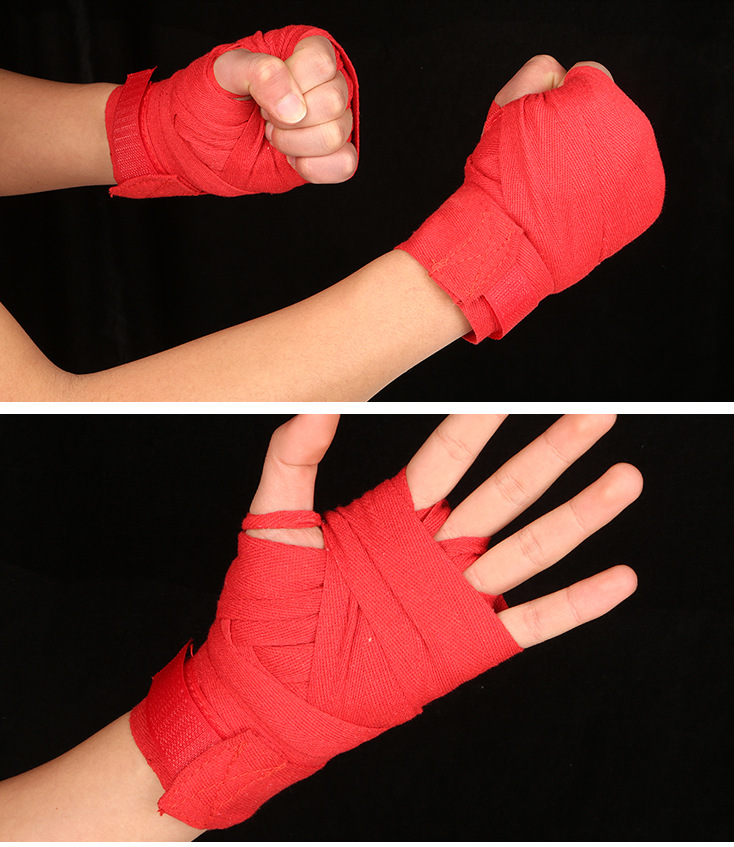 散打拳击绷带运动搏击散打绑手带护手绑带缠手带泰拳护具2.7米