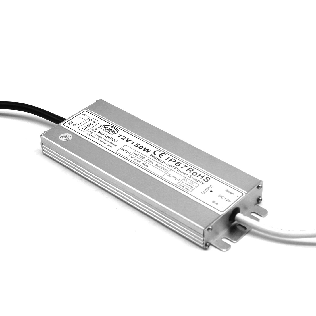 led护栏管洗墙灯开关电源 12v150w超薄防水ip67直流电源 led电源