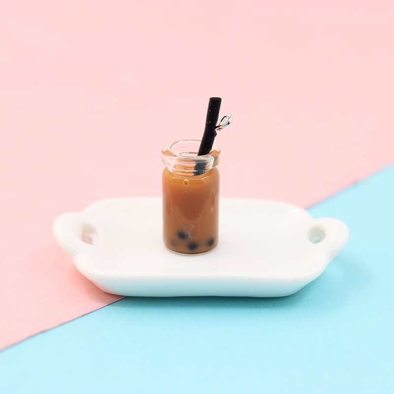 diy仿真微缩珍珠奶茶 迷你超市饮料模型 自制盲袋盲盒散货小物