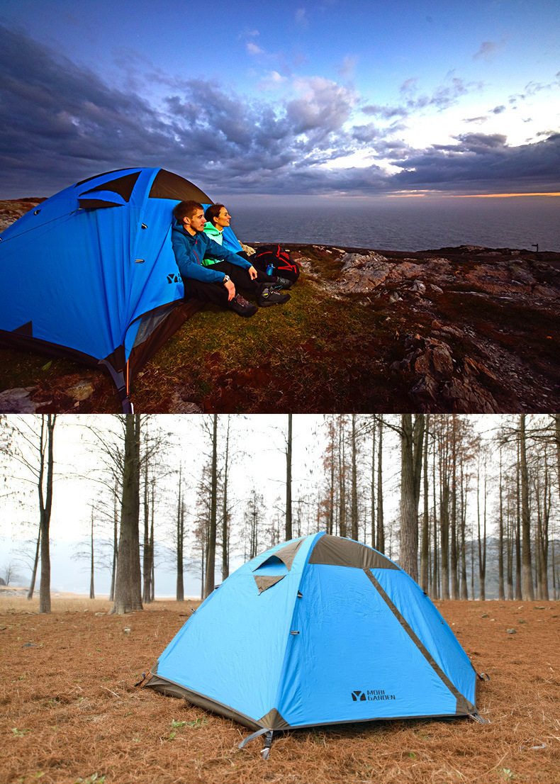 牧高笛户外帐篷露营双人冷山2air