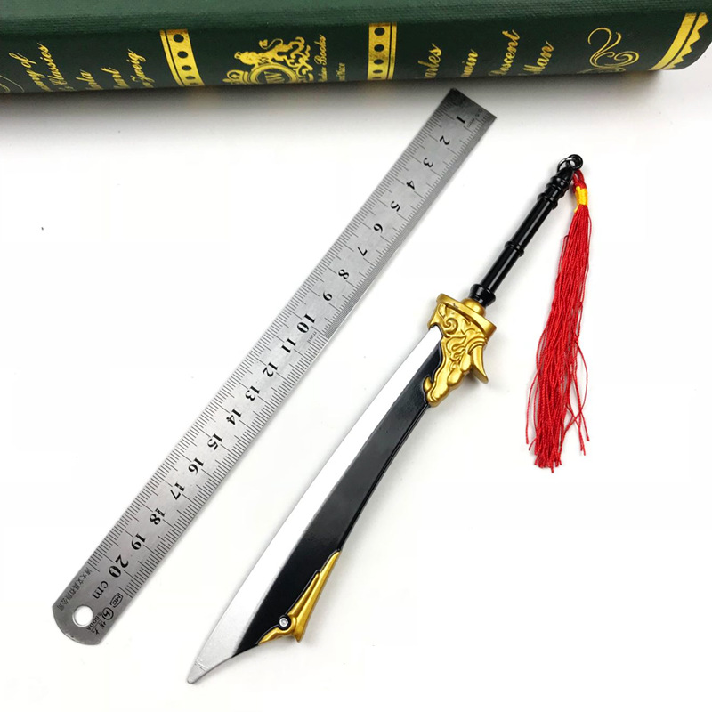 魔道周边 动画版聂明玦霸下大刀合金兵器模型22cm