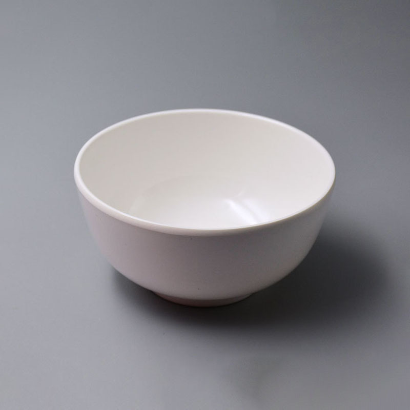 厂家批发家用白色仿瓷密胺面碗饭碗快餐塑料小碗密胺餐具定制logo