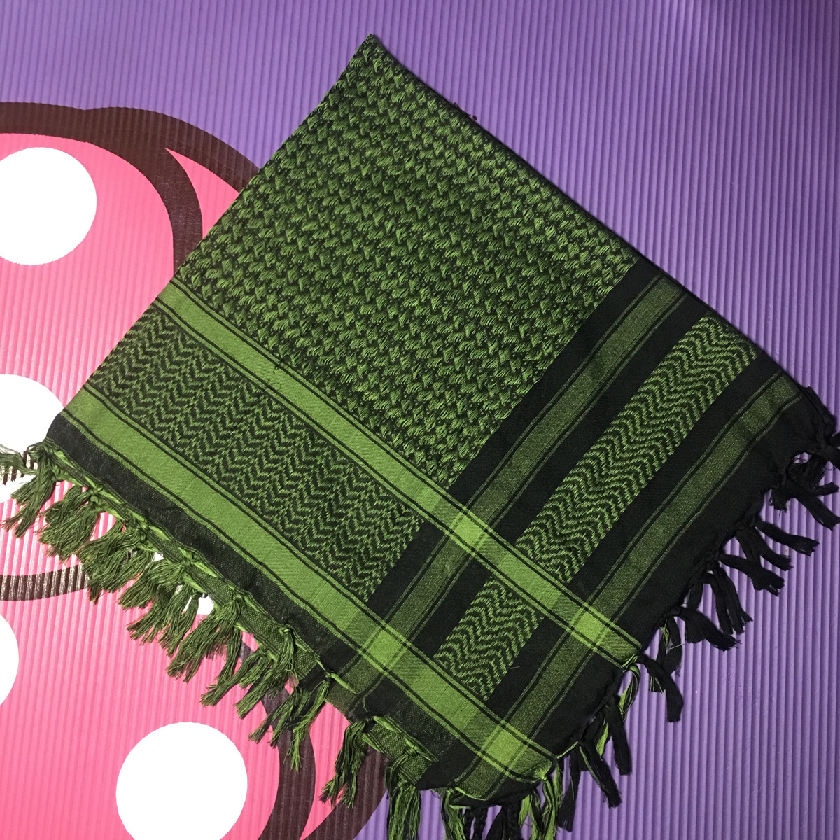 2021阿拉伯方巾男女cs战术围巾户外围巾头巾千鸟格军迷厂家