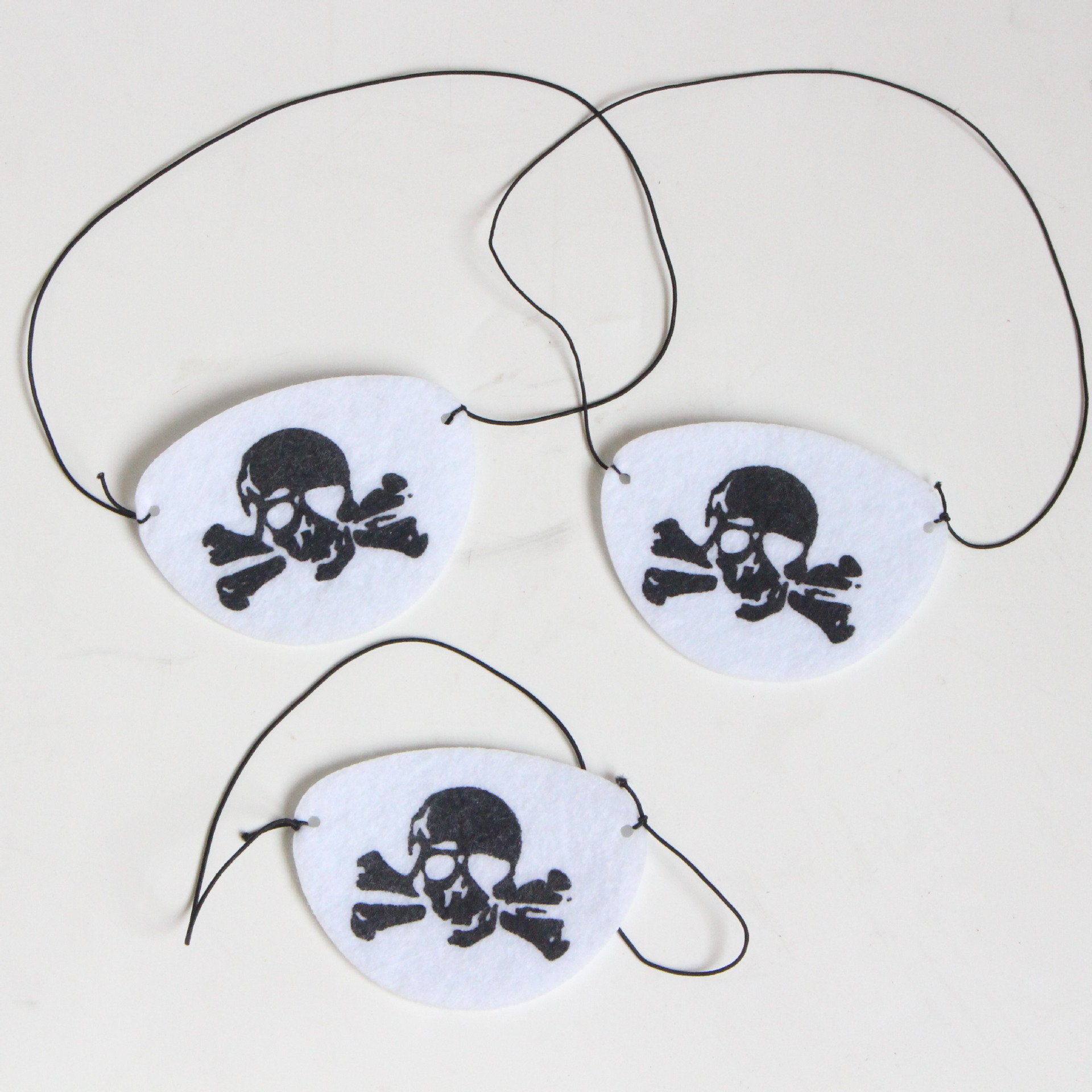 海盗独眼龙骷髅头眼罩 毛毡海盗骷髅眼罩