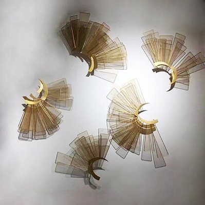 铁艺壁挂创意镂空荷花荷叶 酒店大堂装饰酒吧餐厅艺术品