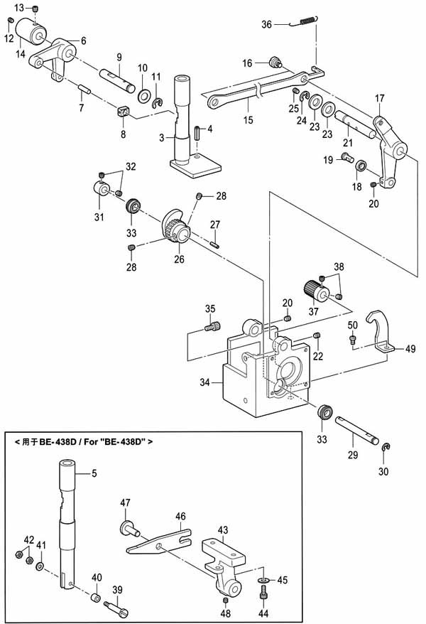 兄弟/中缝重工/舒普430/430d/438套结机电子样本书在线查询零件图