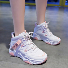 韩版高帮运动鞋女2023春季新款学生小白鞋女跑步板鞋女休闲鞋Q52