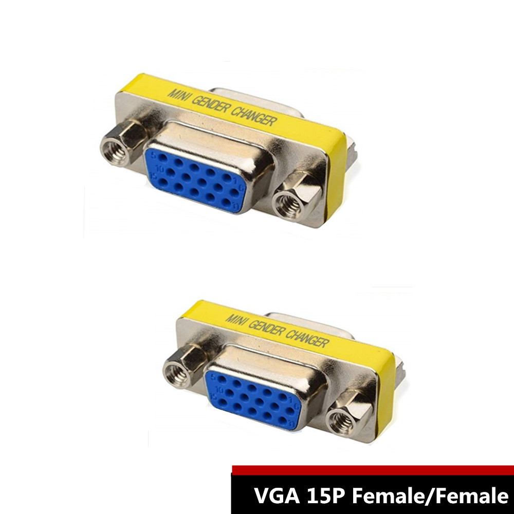 15针vga转接头 显示器转换接头vga连接头公头连接线免焊接 公对母