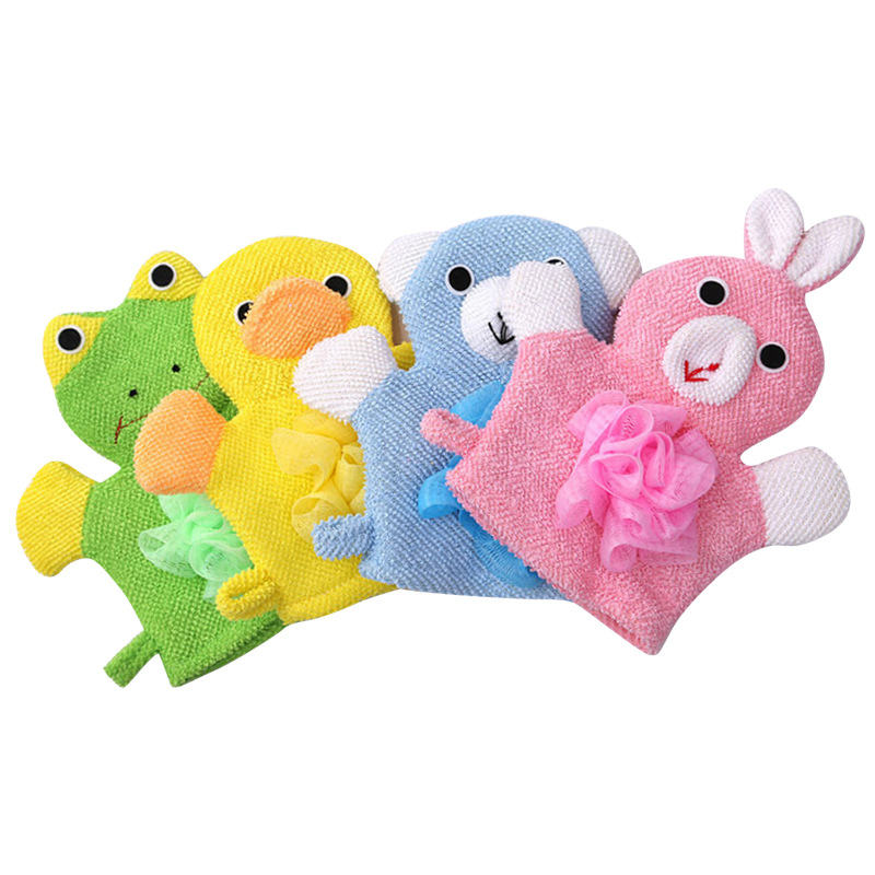 Manufacturer Children's Bath Towel Dual-Use Cartoon Bath Ball Bath Gloves Bath Loofah Foaming Net Artifact Wholesale